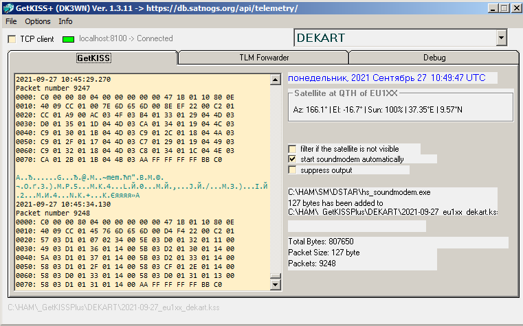 EU1SAT's tweet photo. DEKART was very active over Europe
107 Frames uploaded to @SatNOGS DB
https://t.co/xwhLR26jB9
#DEKART #CubeSat https://t.co/fUjoGdk1ws