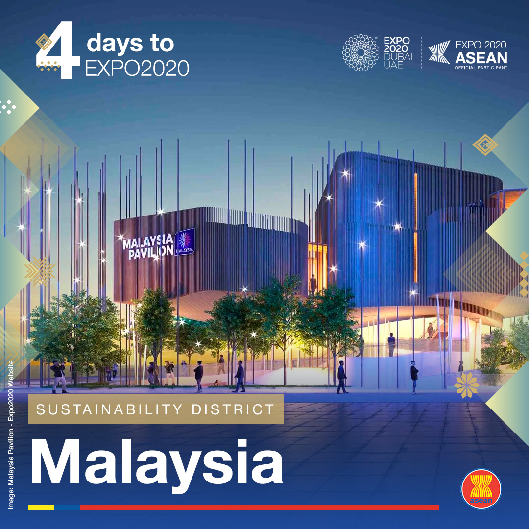 ASEAN's tweet photo. Experience the best of Malaysia’s culture in a net-zero carbon pavilion, only at @expo2020dubai . The @Expo20Malaysia Pavilion captures the country’s commitment to balance socio-economic progress with environmental protection. Follow #MyButterflyEffect campaign to learn more! https://t.co/4jCKlP2unL