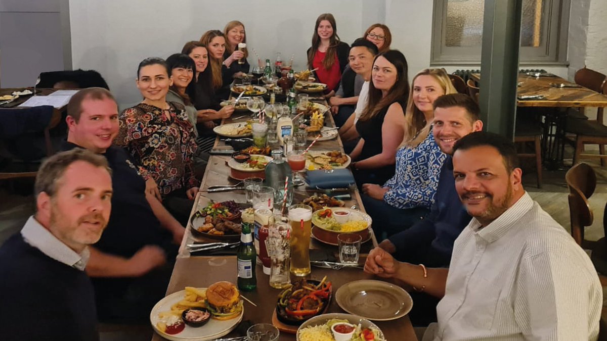 FrequencyTel's tweet photo. Last week, Covid precautions were taken to allow us to finally have our first work social altogether since the beginning of the pandemic 🍔🍻🎉

#frequencytelecom #worksocial #covidprecautions https://t.co/9jJW7H5U6S