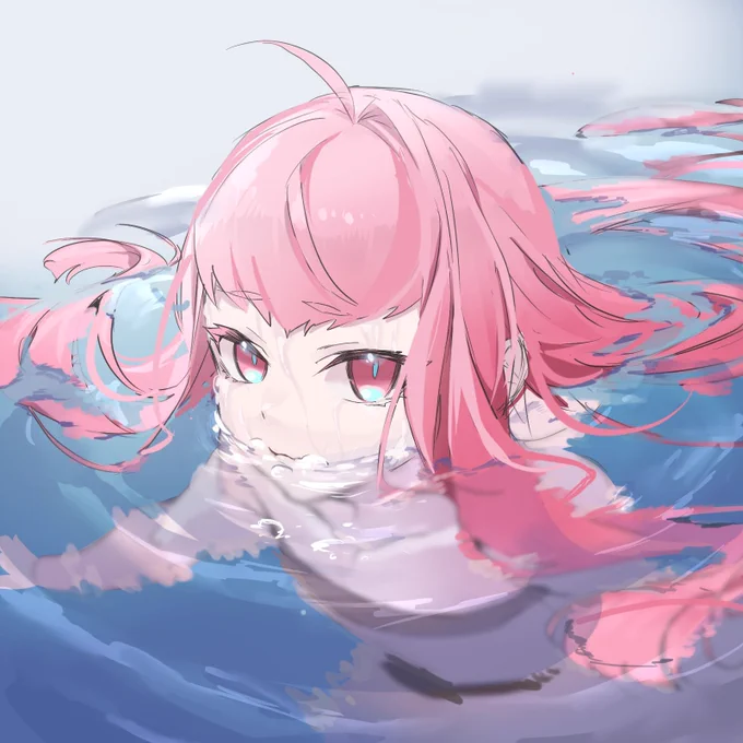 お水と琉球刀のラフ 