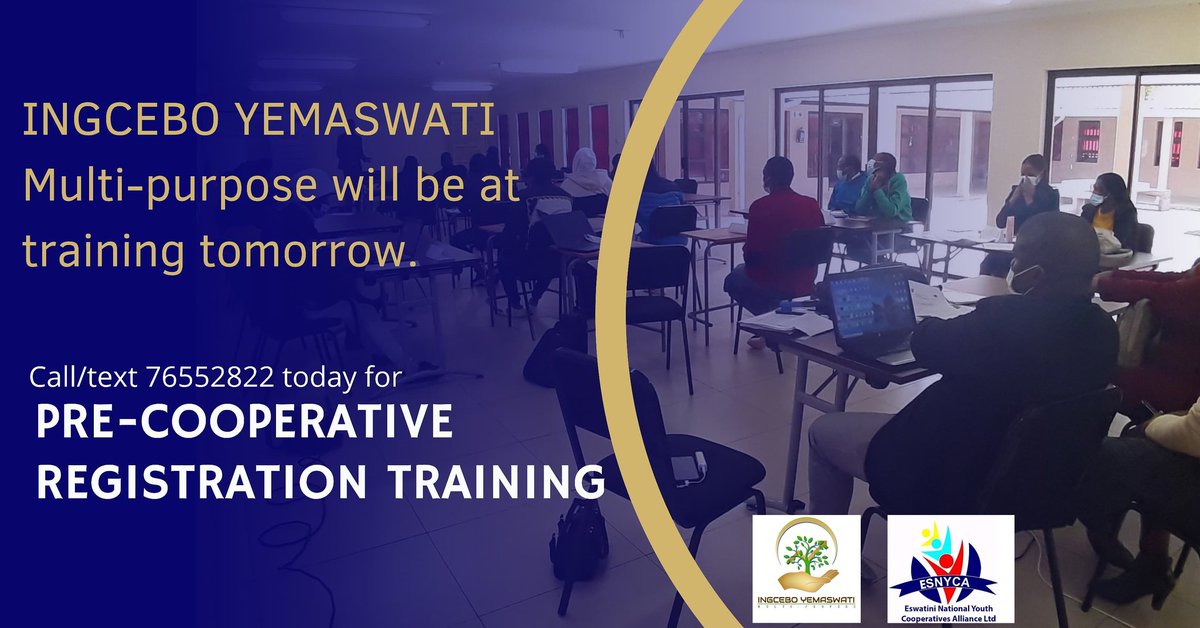 snyca17's tweet photo. Ingcebo Yemaswati Multipurpose will be building strong foundations for their cooperative tomorrow with pre-cooperative registration training.  Call/text 76552822 now https://t.co/wvD9WhhFVo