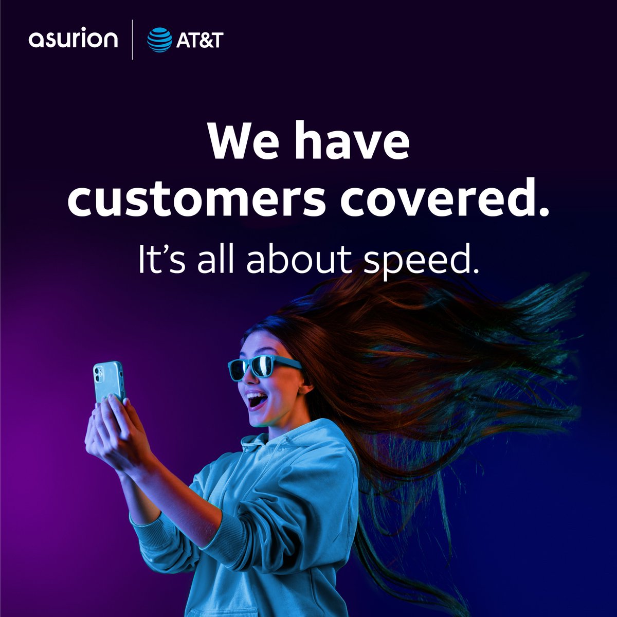 LorafromAsurion's tweet photo. When you have faster performance, you need faster repairs too. AT&amp;T Protect Advantage offers fast replacement and repair, even as soon as same day! Add it with your customer's new device today! #ProtectAdvantage #lifeatatt #protecit #wegotyourback https://t.co/mUFICnVl8V