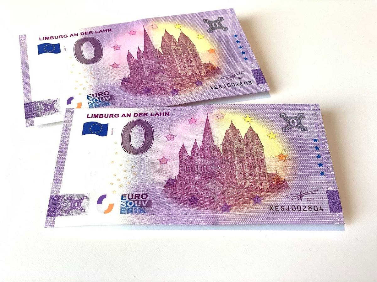 EuroSouvenirDE's tweet photo. Haben Sie den Limburg an der Lahn Souvenir Schein in Ihr Portemonnaie?👛

🤑Wird er bald 500 € Wert sein?

#Limburg #Souvenir #SouvenirSchein #Mitbringsel #SouvenirGeldSchein #0Euro #0EuroSouvenir #EuroSouvenir #NullEuroSchein #PaperMoney #Numismatik #Dom #LimburgerDom #ZeroEuro https://t.co/iNeKsCSP0K
