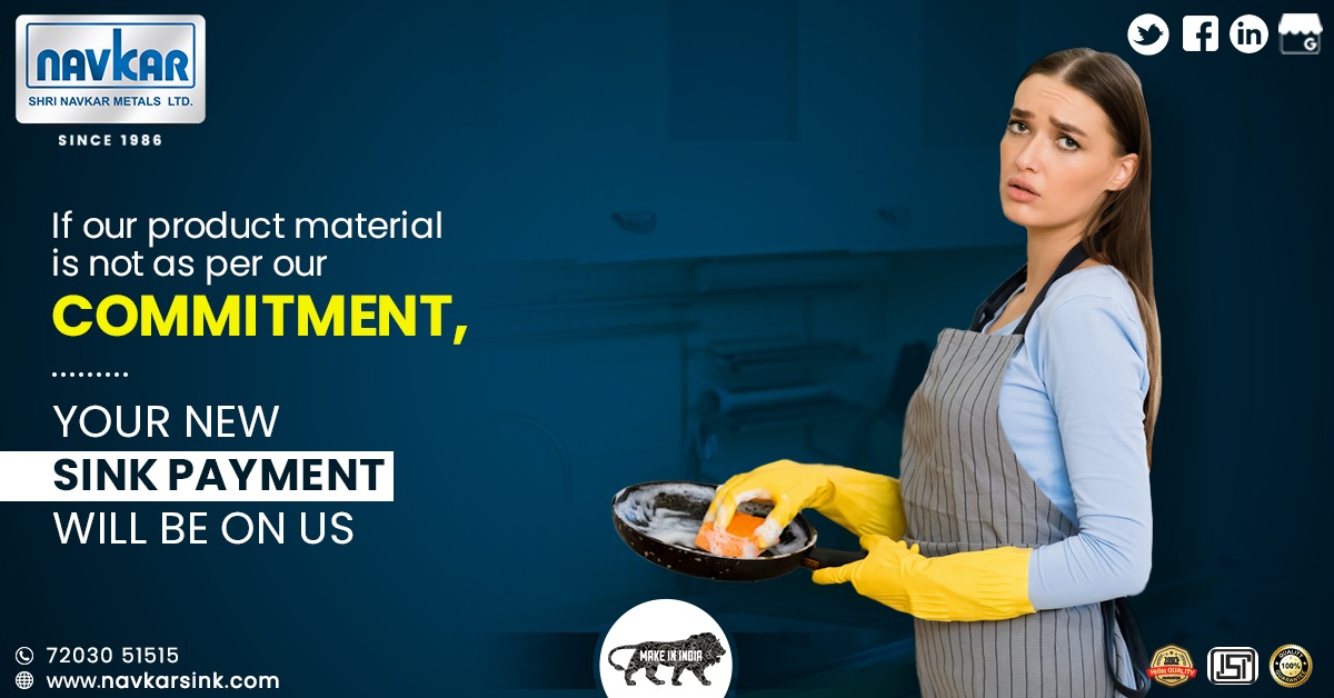 Here at Navkar Sinks, customer satisfaction is the most important to us. So we'll always ensure perfect quality with every purchase and delivery! 
Get in touch with us.