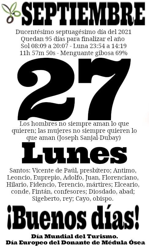 tiorafiurdaneta's tweet photo. #27DeSept Buenos días a mis Leales #ProceresDelSigloXXI que tengan un feliz inicio de semana, #FelizLunesATodos, Dios les bendiga hoy, mañana y siempre.
~Los hombres no siempre aman lo que quieren; las mujeres no siempre quieren lo que aman~ #JosephSanjalDubay
@tiorafiurdaneta https://t.co/mMhjHwqutn