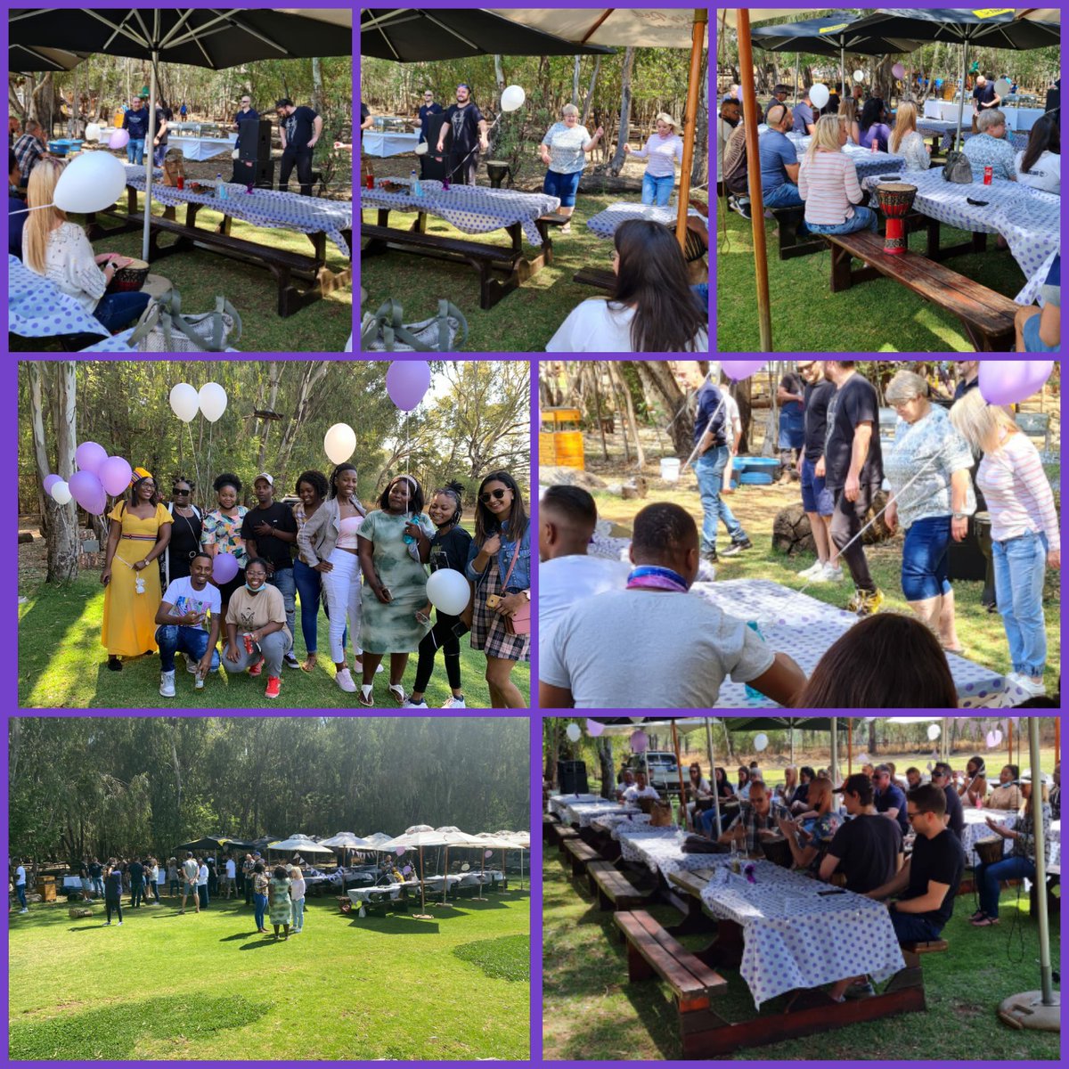 PerformantaSec's tweet photo. Before the long weekend in South Africa last week, our Purple Tribe in SA got together for a fun, outdoor drumming session. Fun, fresh air, laughter and reconnecting was the order of the day!

#purpletribe #performanta #dreamteam https://t.co/CsmOuyCdjg