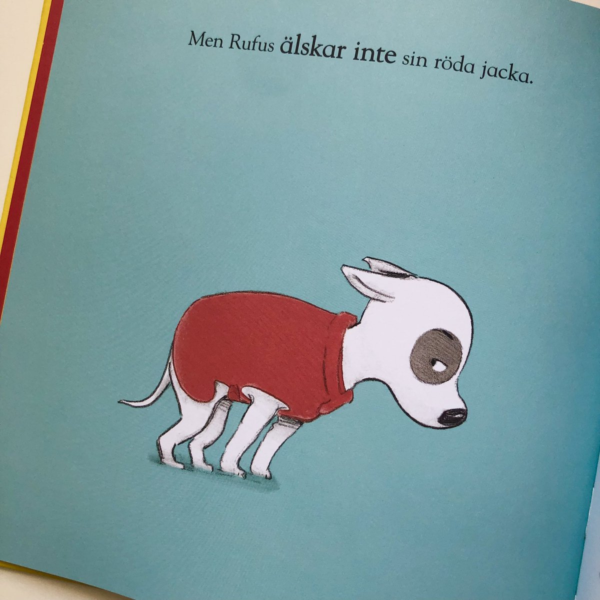 DavidMelling1's tweet photo. Ruffles is Rufus in Denmark.
His name may be different but he still has strong feelings about his red, red, coat. #coedition @NosyCrow https://t.co/IUcPdUeTpn