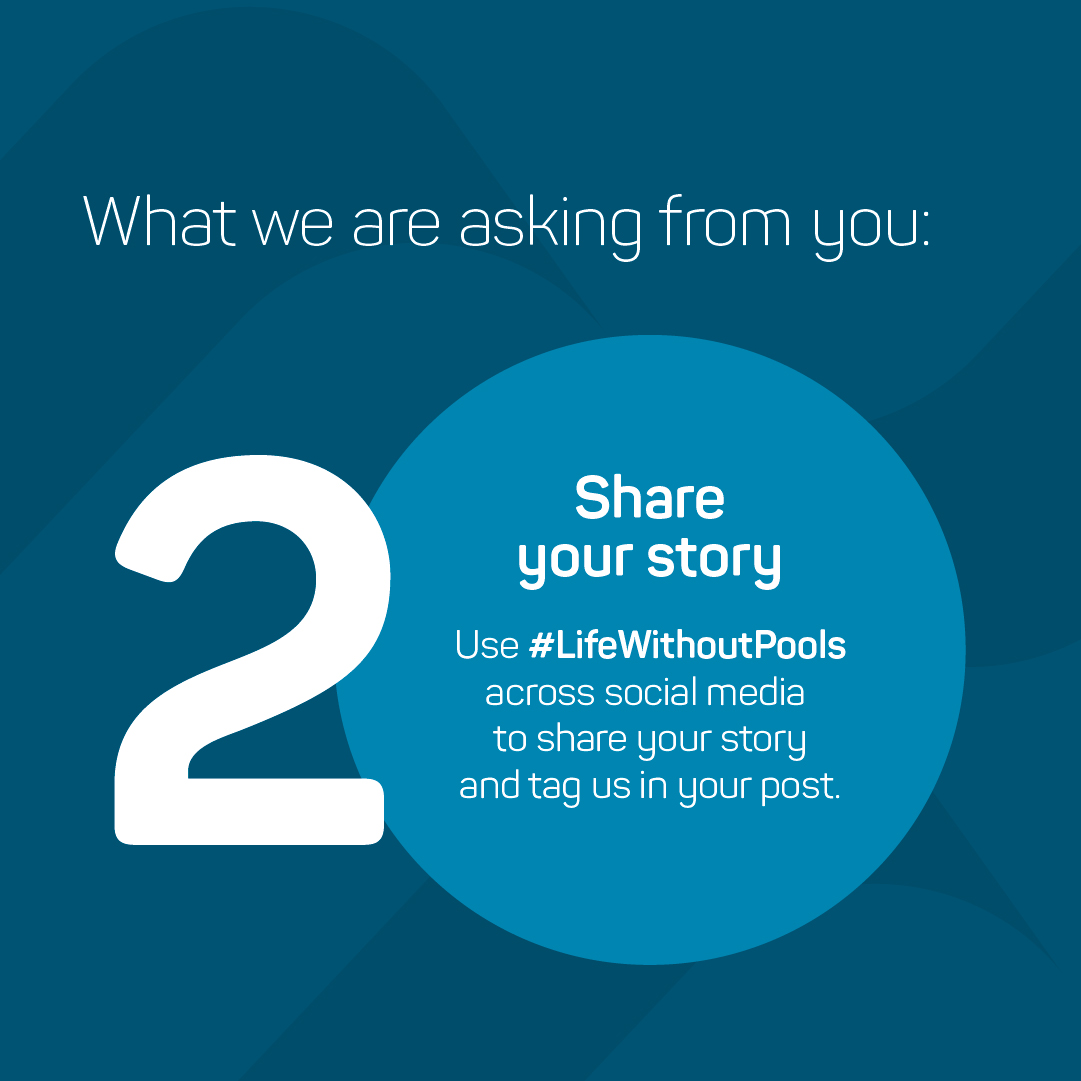 Swim_England's tweet photo. Use social media to share what a #LifeWithoutPools would mean for you! 📲
Don't forget to use the hashtag and tag us in the post so we can share your story. (2/2) https://t.co/jNc1wpedu3