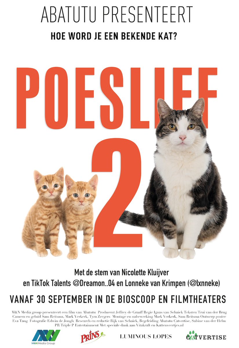 POESLIEF2 is vanaf 30 september in de bioscoop te bewonderen. In het teken van de release van POESLIEF2 geeft GaafvoorKinderen een pakket weg met de DVD van POESLIEF 1 + een katten speelpakket. Je maakt kans door onder dit bericht jouw favoriete poezennaam te vermelden.