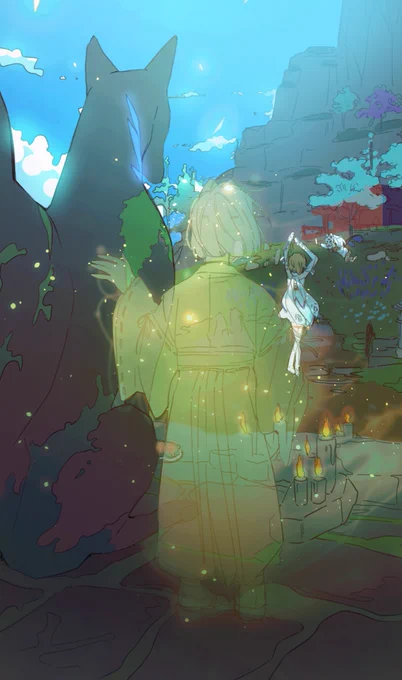 おめでとうございます~!一年分の旅の記録と共に🖋
 #原神1周年  #原神 