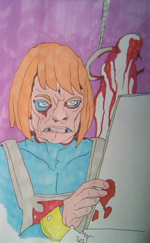 MattWhite073's tweet photo. Motu Frightzone 2021 26/9 27/9 Evil Queen &amp; Leatherface #MOTUdrawingchallenge #queenmarlena #faker #motu https://t.co/Cpjz7K9k1f
