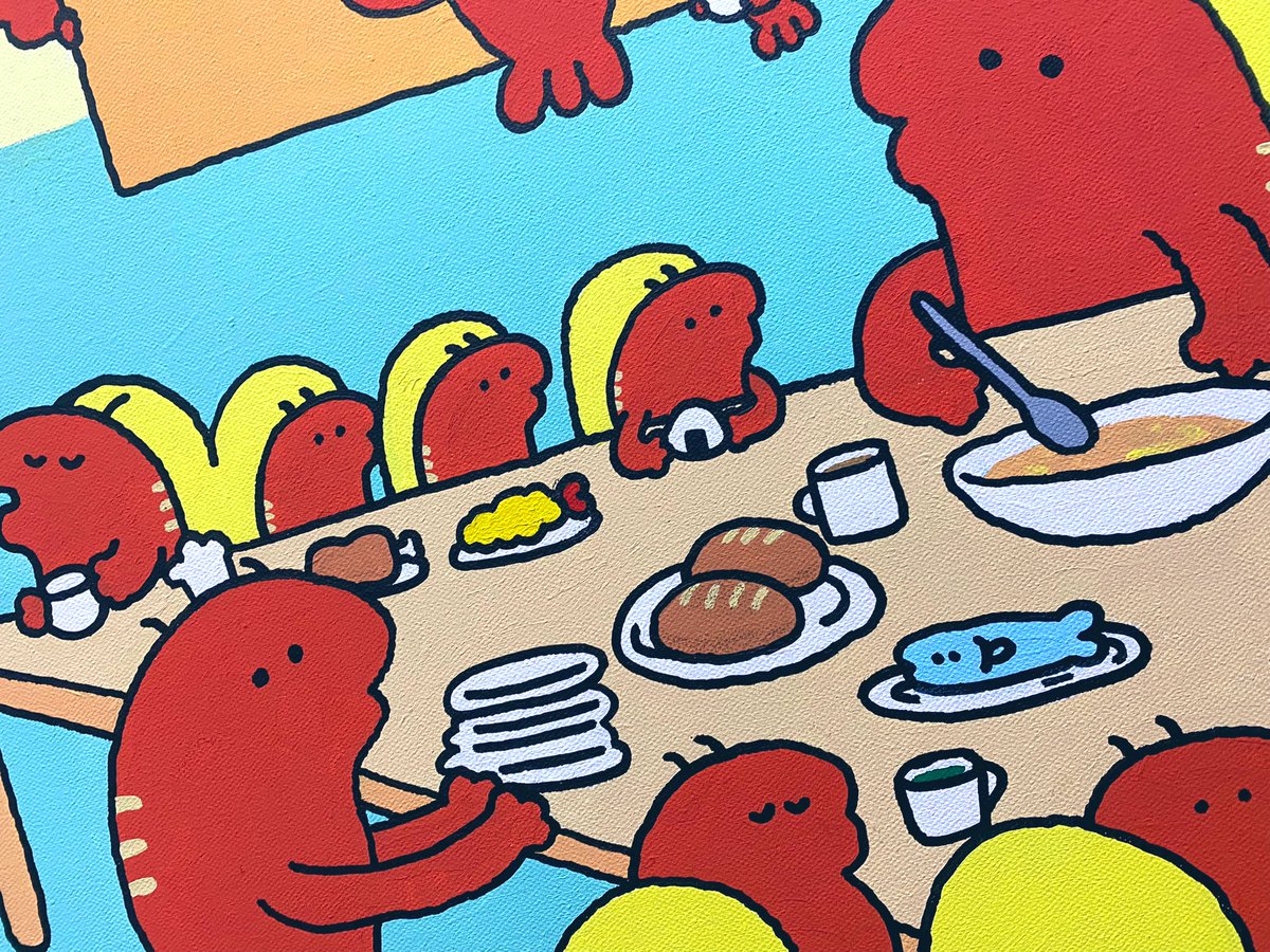 「でっかい絵を描きました🤓 #GIFの伊豆見物産展 」|伊豆見のイラスト