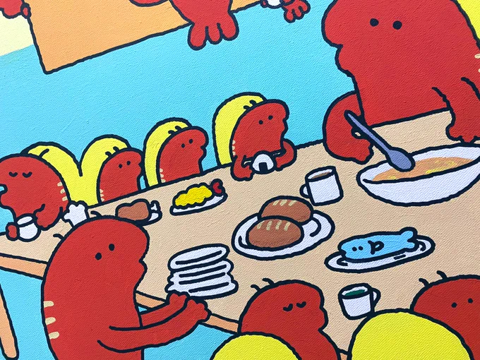 でっかい絵を描きました🤓 #GIFの伊豆見物産展 