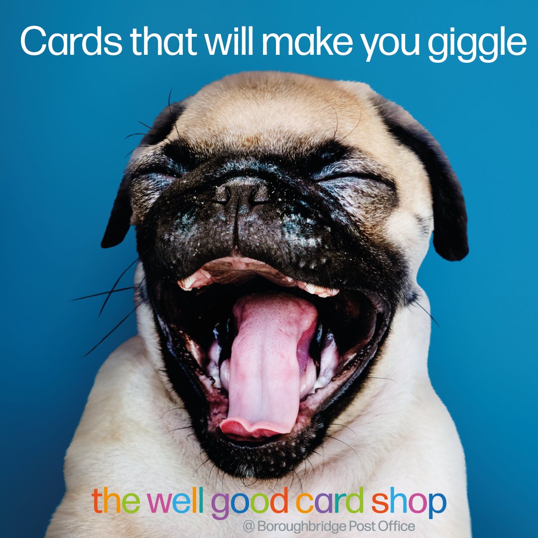 BoroughbridgePO's tweet photo. Did you know, here at The Well Good Card Shop, we have a whole room dedicated to cards that will make you giggle - we like to call it the giggleroom! 😁 
📍We are located inside Boroughbridge Post Office On Horsefair
#boroughbridge #boroughbridgepostoffice #postoffice #Yorkshire https://t.co/XvVb2NDjIv