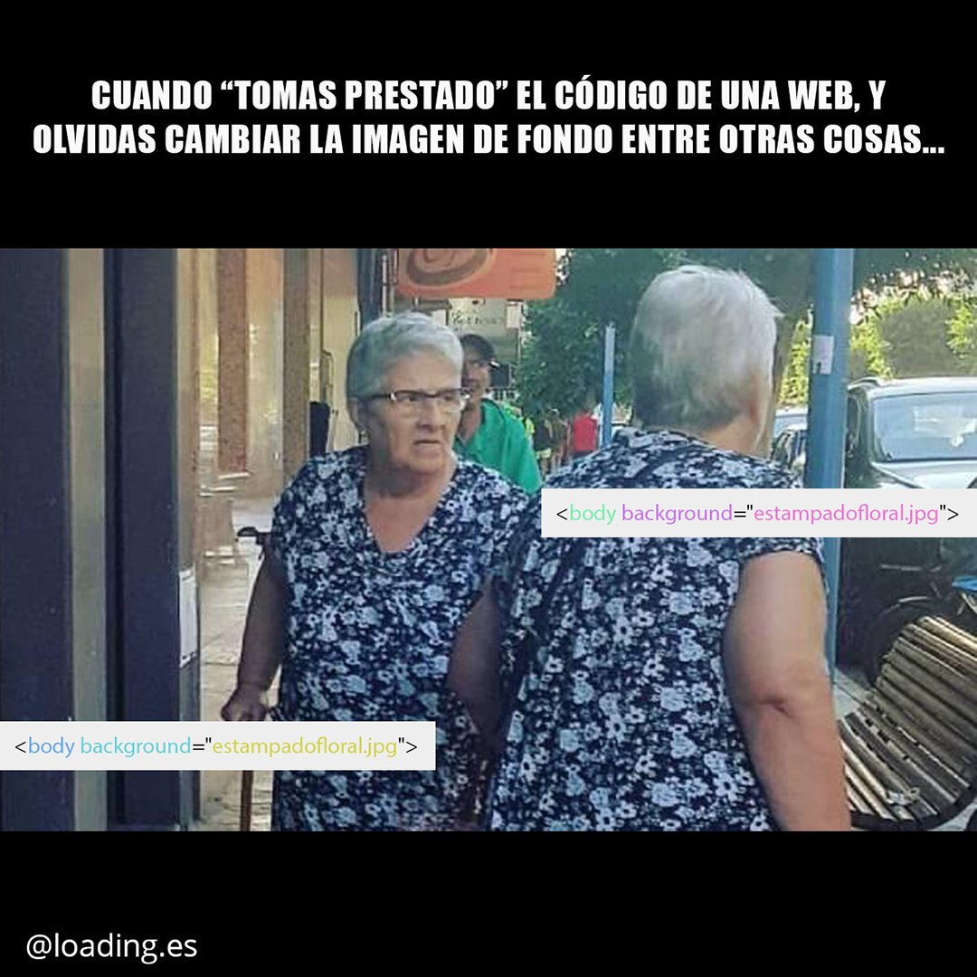 loading_es's tweet photo. Si copias, al menos...disimula 🙄🤫
#humorinformatico #memesinformaticos #loadingconhumor #memesinformatica #loadinges #lunes #desarrolloweb #lunesconhumor #programacionweb https://t.co/pbBv73sHto