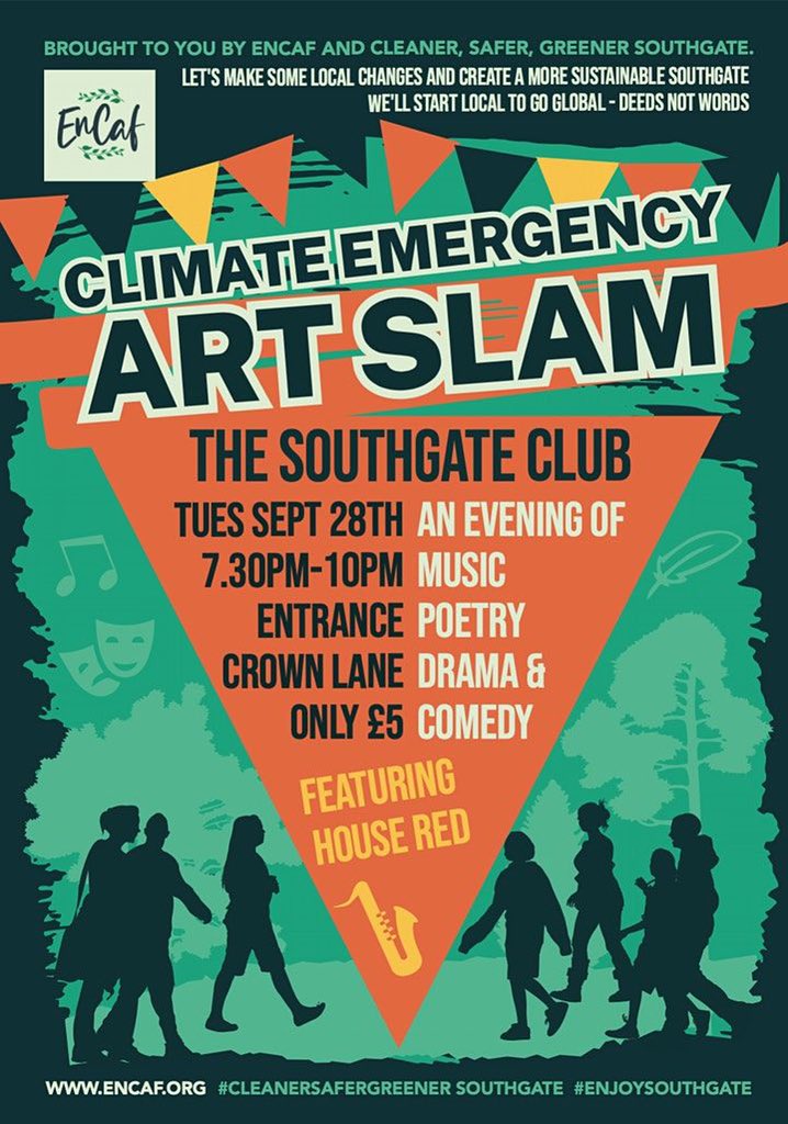 DAC_Enfield's tweet photo. Looking for something to do tomorrow night? 

Why not visit our friends at The Southgate Club for a fun and relaxing evening of blues music, comedy, poetry and storytelling. 

Learn more about the climate emergency and find out what we can do in the local community! https://t.co/hrvrv1nfaT