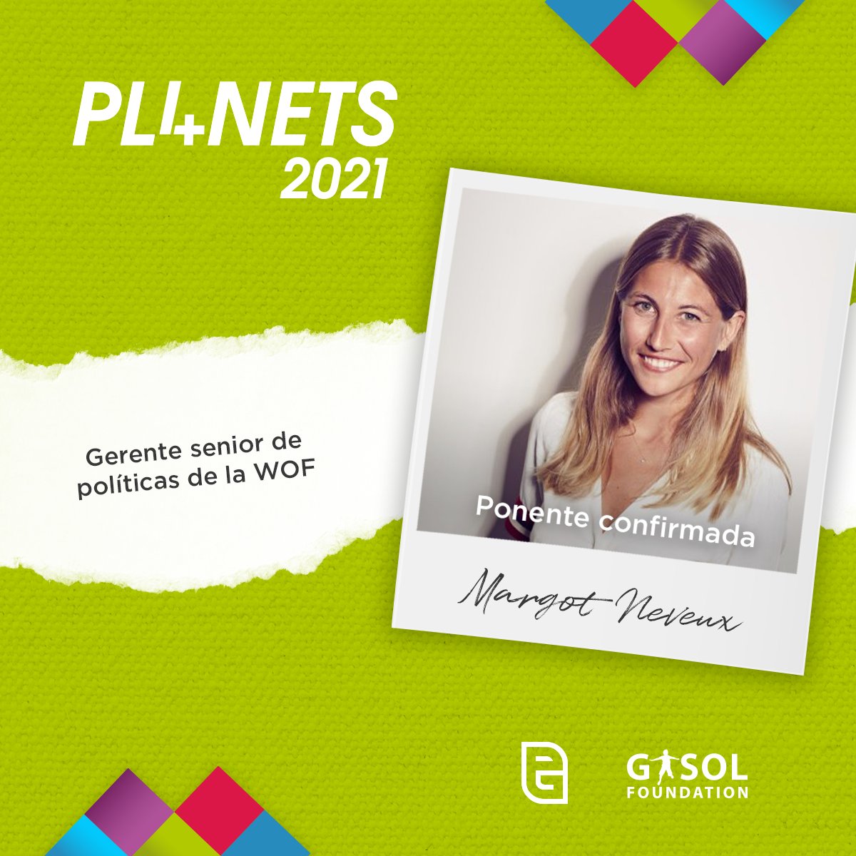 Pl4netsOfficial's tweet photo. Nuestra próxima ponente es... 🥁🥁🥁 

@MargotNeveux : Directora de políticas en la Federación Mundial de Obesidad 👏

Si te interesa la nutrición, no puedes perderte esta ponencia de #PL4NETS2021, visita https://t.co/ODUgrcfF80 🍏

#GasolFoundation https://t.co/2fHyZyUlhS