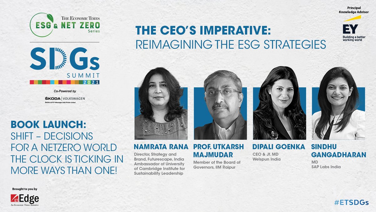 ET_Edge's tweet photo. #ETUnWired | #ETSDGs | We are elated to welcome Namrata Rana, Director, Strategy and Brand, @futurescape, India Ambassador of University of Cambridge Institute for Sustainability Leadership https://t.co/r5sPXpmREJ