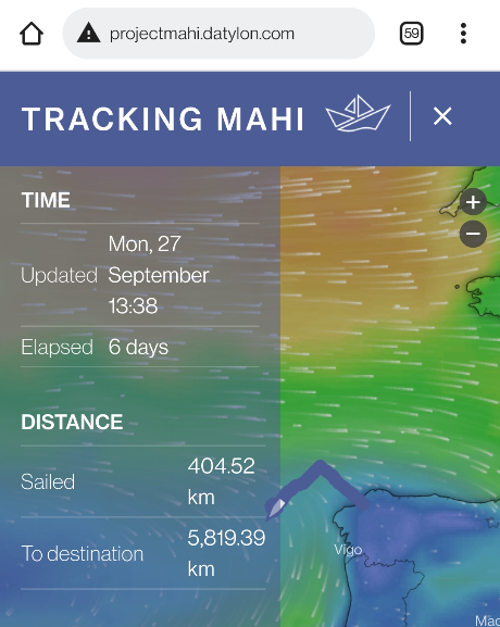 ProjectMahi's tweet photo. Mahi 2 has passed the 400km mark! 🥳 https://t.co/ertc4dDyLq