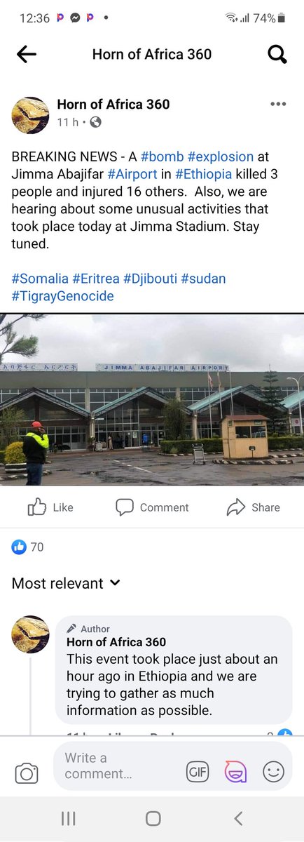 GofeBalami's tweet photo. የጅማ ኤይርፖርት መደበኛ የትራንስፖርት አገልግሎት በመስጠት ላይ ይገኛል:: ምንም ያጋጠመ አደጋ የለም:: ይህ ዘገባ ምንም ዓይነት ተዓማኒ መረጃ ሳይይዝ የተዘገበና ፍፁም ሃሰት መሆኑን ለመግለፅ እንወዳለን:: ምንም ያጋጠመ አደጋ አልነበረም:: https://t.co/eYklGvTHkp
