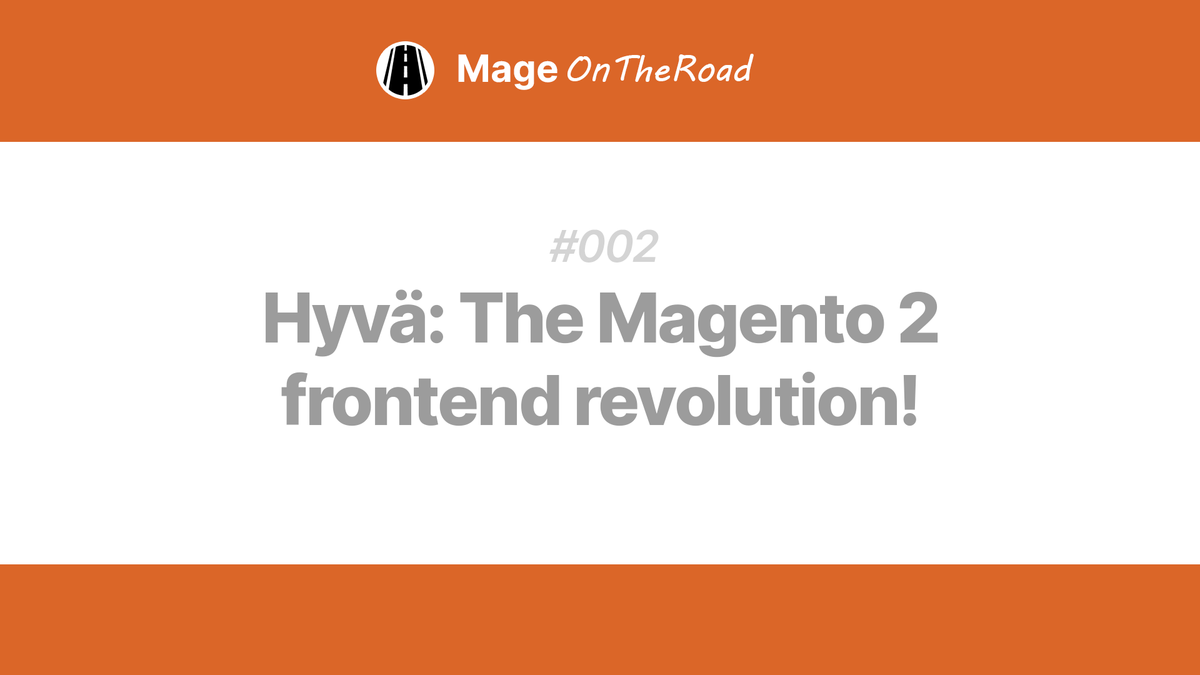 Hyvä is a fast, lightweight, simple, minimalist, and modern theme for Magento 2. Check it out!

👉👉👉 mageontheroad.com/episode/002-hy…

#magento #realmagento #mm21pl <a href="/hyva_io/">Hyvä 🟢🟢🟢🟢</a>