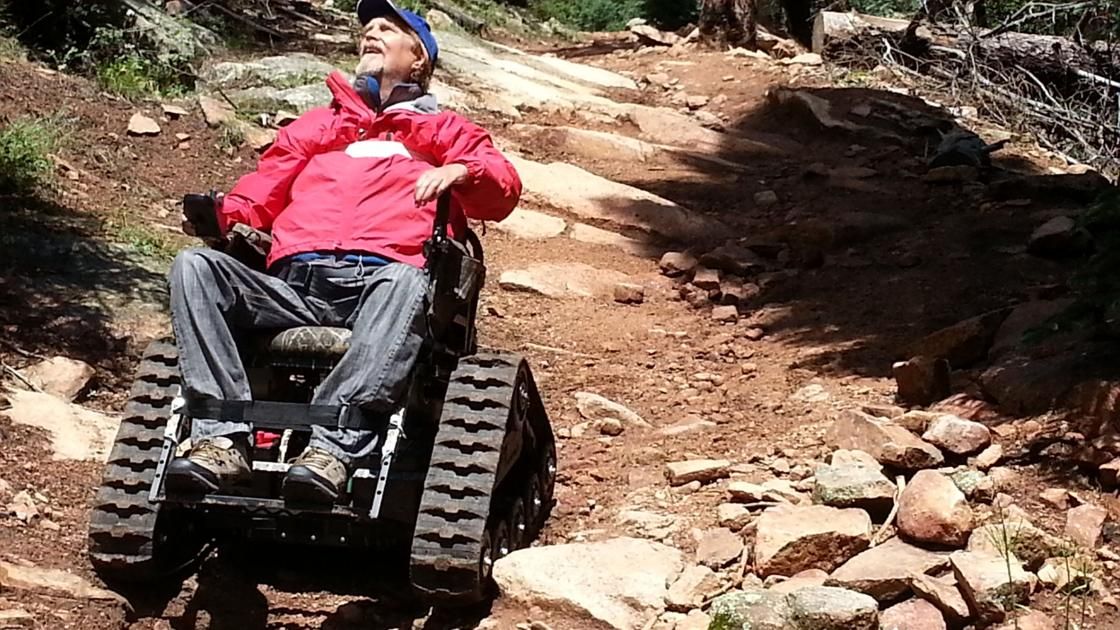 RoseMusachio's tweet photo. #Colorado #statepark celebrates milestone of #accessibility with #trackchairs. #inclusion #nature #accessibleparks #PwD #disabilityinlcusion #mothernature https://t.co/vFqCPsYgg3 https://t.co/E1hVwQA7gQ