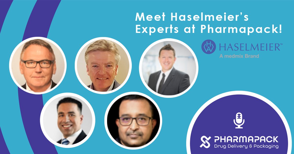 PharmapackEu's tweet photo. Haselmeier A medmix Brand at #Pharmapack Europe 2021! 📢  

Meet their experts, John Tinner, Terence O'Hagan, Munir Panah, Klaus Ulrich Schmid, and SAIBAL SENGUPTA at #Pharmapack  in the Networking Area 📌 

▶️  Schedule a meeting: https://t.co/f5oefFLeVt https://t.co/ylophkjvXE