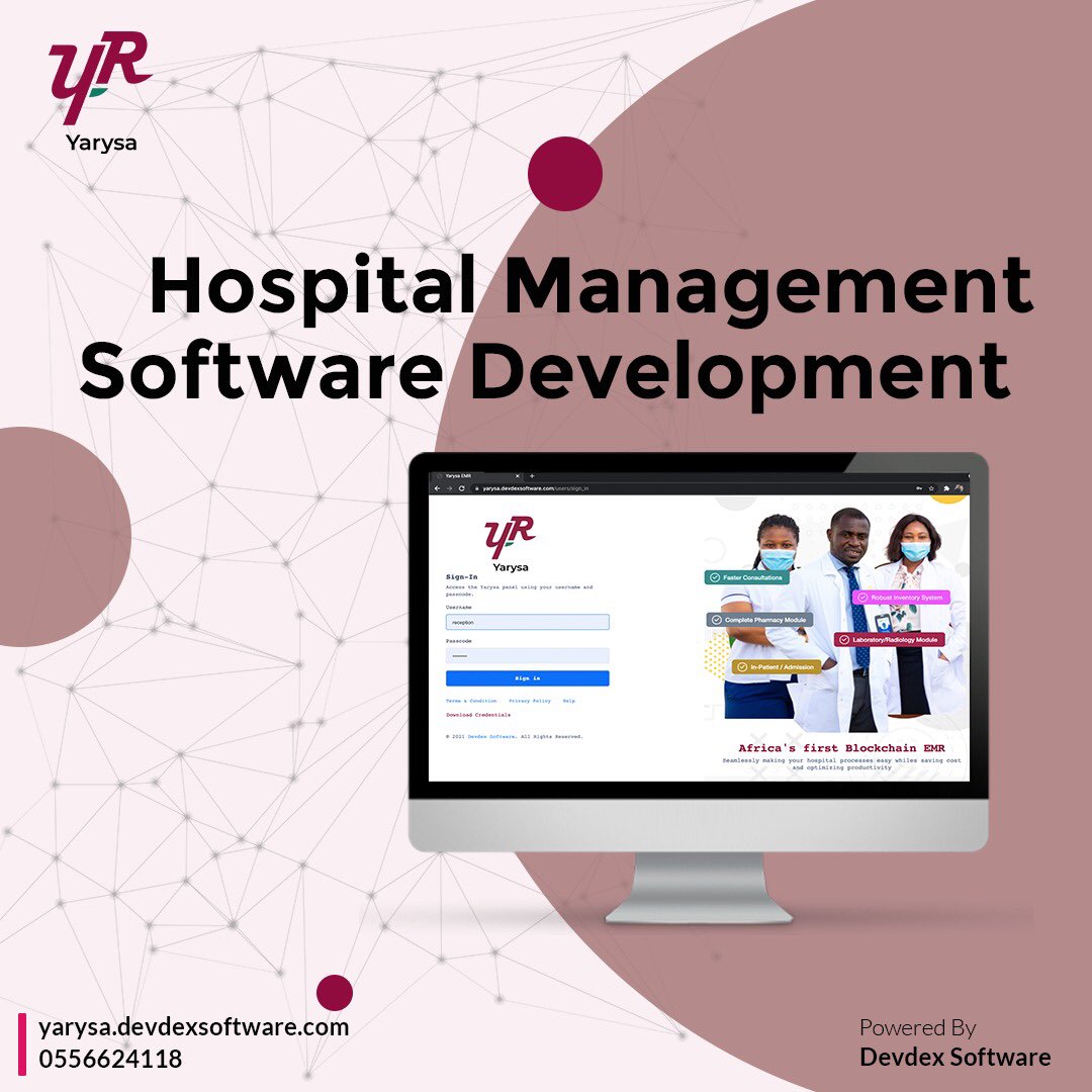 YarysaEMR's tweet image. Yarysa Electionical Management Record (Yarysa EMR) software is for any medical set up, such as Hospital, Clinic &amp;amp; Health care. It can manage the functioning of hospitals and clinics. This is best for the doctors to manage their practice #emr # call us:0556624118 #Ghana #techgh