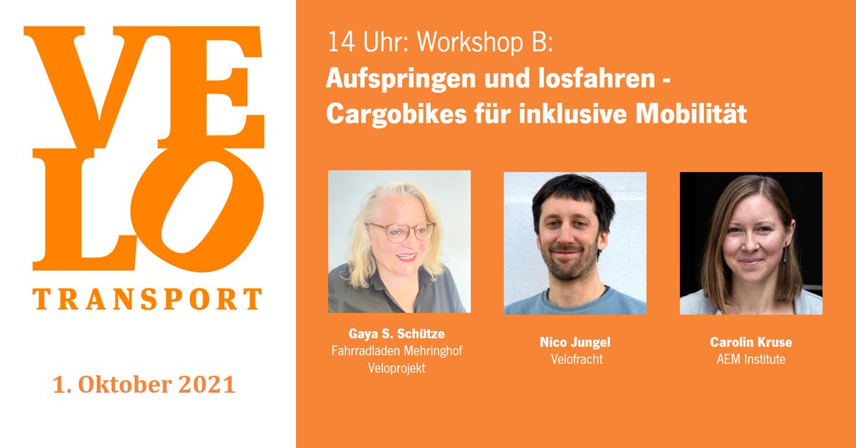 Aufspringen und losfahren - Cargobikes für inklusive #Mobilität! Warum wir mehr über Mobilität und weniger über Verkehr reden sollten ... @caro_cruise <a href="/velofracht/">Velofracht GmbH</a> <a href="/BerlinMotionLab/">MotionLab Berlin</a> 
👉jetzt schnell zur Fachkonferenz anmelden: lnkd.in/diukH-vB 
Infos: velotransport.de