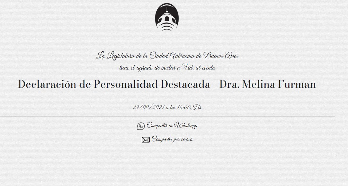 melifurman's tweet photo. Comparto noticia que me tiene muy emocionada: la Legislatura de la Ciudad de Buenos Aires me declaró Personalidad Destacada en el campo de la Educación. Este miércoles 29/9 a las 16h hay un acto que se emite por streaming, ¡están super invitad@s!
https://t.co/jMoLVSdgkX https://t.co/swS3pI6Ktp