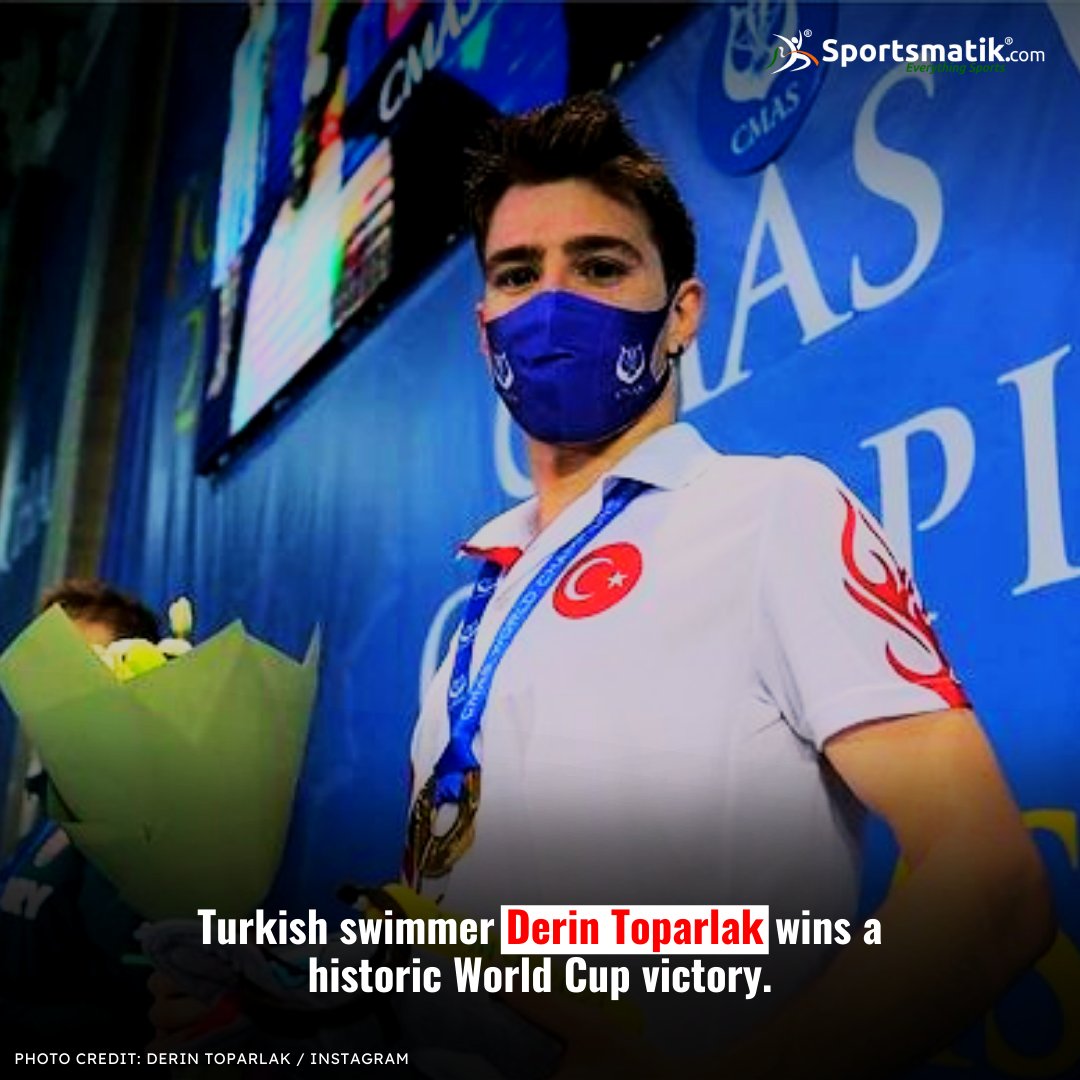 sportsmatik's tweet photo. @DerinToparlak , a Turkish swimmer, has become the world champion in the men's 5,000-meter race at the #CMAS Open Water Finswimming World Championship.
Derin reached the finish line with a time of 43.50.88 in the breathtaking competition.

#openwater #swimmer #WorldChampionships https://t.co/26Of1HGPI5