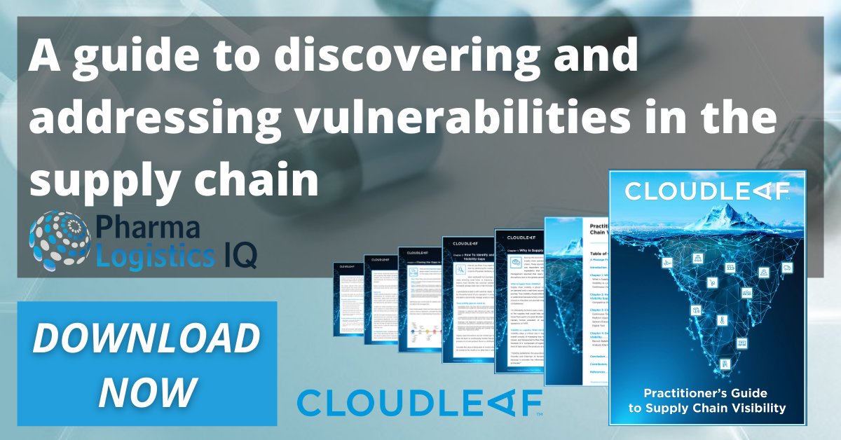PharmaLogIQ's tweet image. Discover how to assist your supply chain operation in identifying and addressing visibility gaps in this ebook from @cloudleafIOT. 

Download it here for free: ow.ly/j9yo50G9KHG
#supplychain #supplychainvisibility #chainoperations