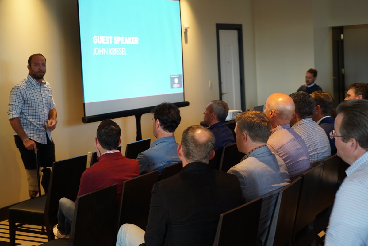 johnkriesel's tweet photo. Thanks to Evans Transportation for having me share my story with their team in Milwaukee last week. If your organization could benefit from an uplifting speaker, visit https://t.co/aSdQfhyRoj for my information. https://t.co/Jb6MrGZKRR