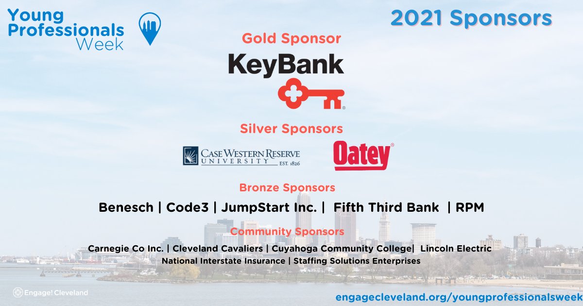 EngageCleveland's tweet photo. That's a wrap on our 8th Annual Young Professionals Week! We want to thank everyone who attended these events, it was great seeing so many Cleveland YPs! We also want to thank our incredible partners and sponsors. #CLEYPWEEK wouldn't be possible without their generous support. 🎉 https://t.co/GHGWnhLaFJ