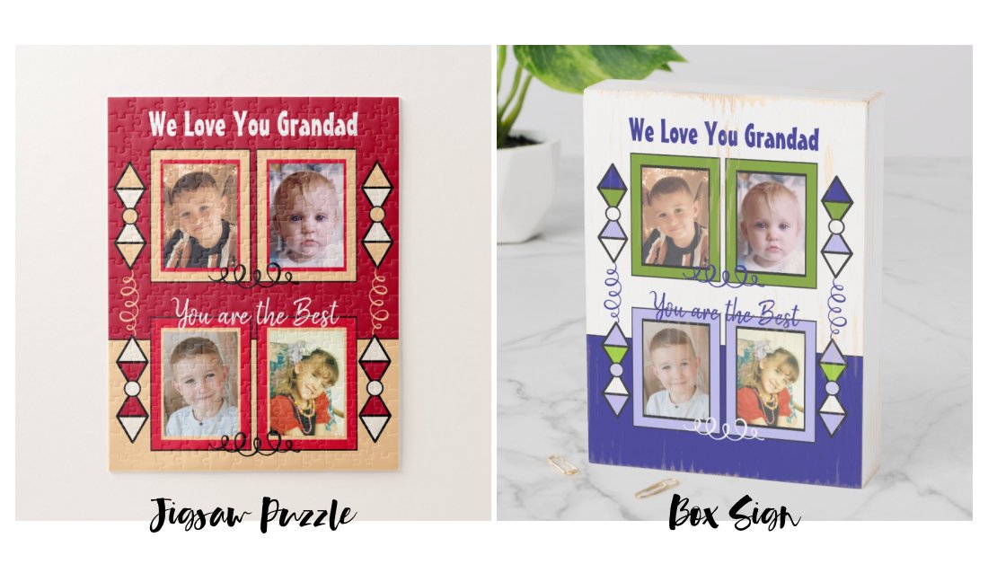 #gifts 
zazzle.com/collections/gr…
#giftideas #Jigsaw #boxsign #grandad #giftsforhim #zazzle #shopsmall