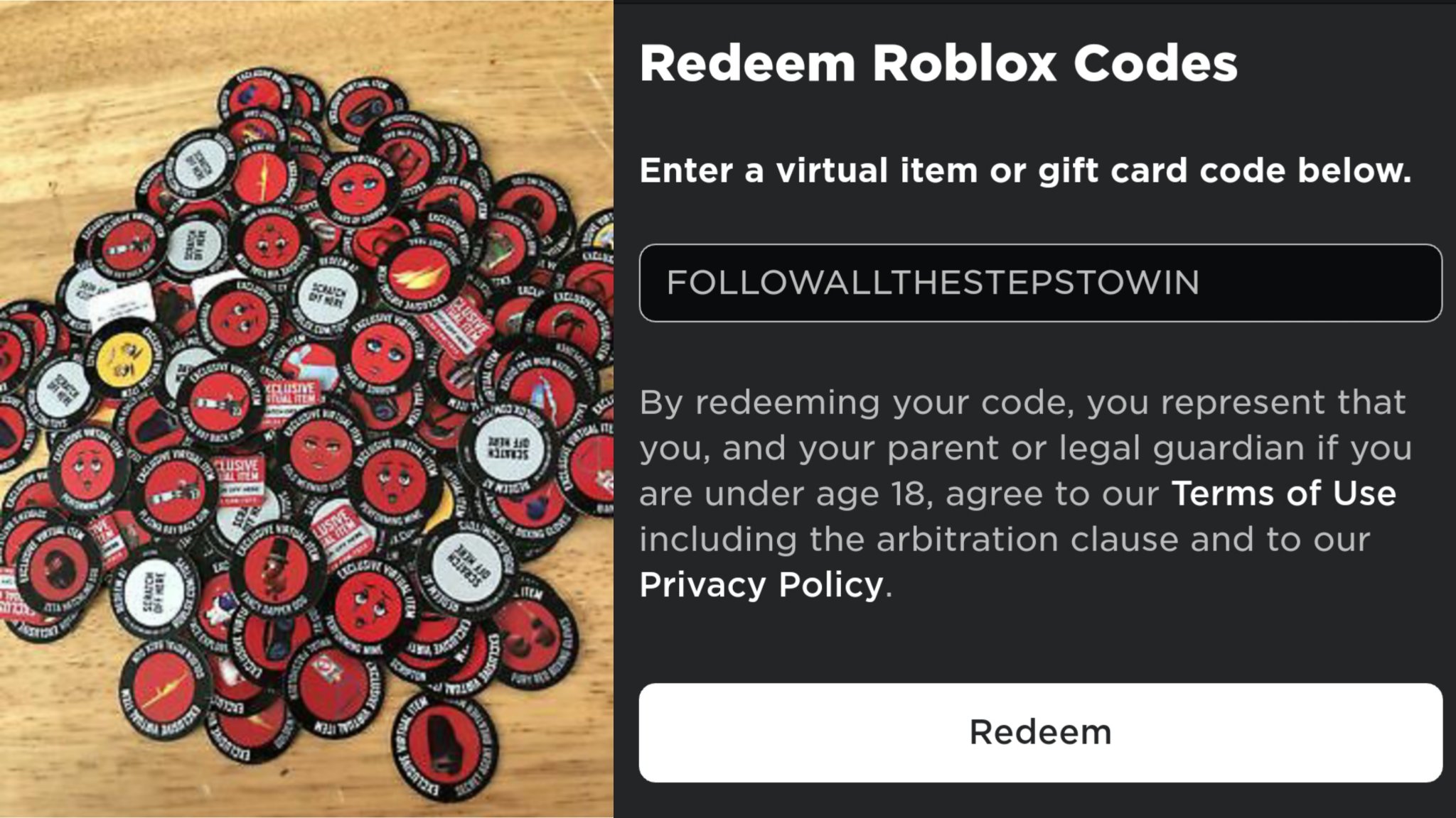 ROBLOX VIRTUAL ITEM CODES💰 