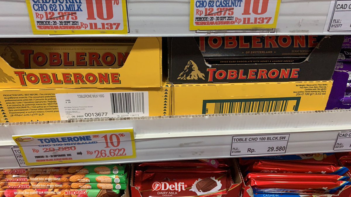 Akhirnya ku menemukan toblerone yang kucari-cari 😍