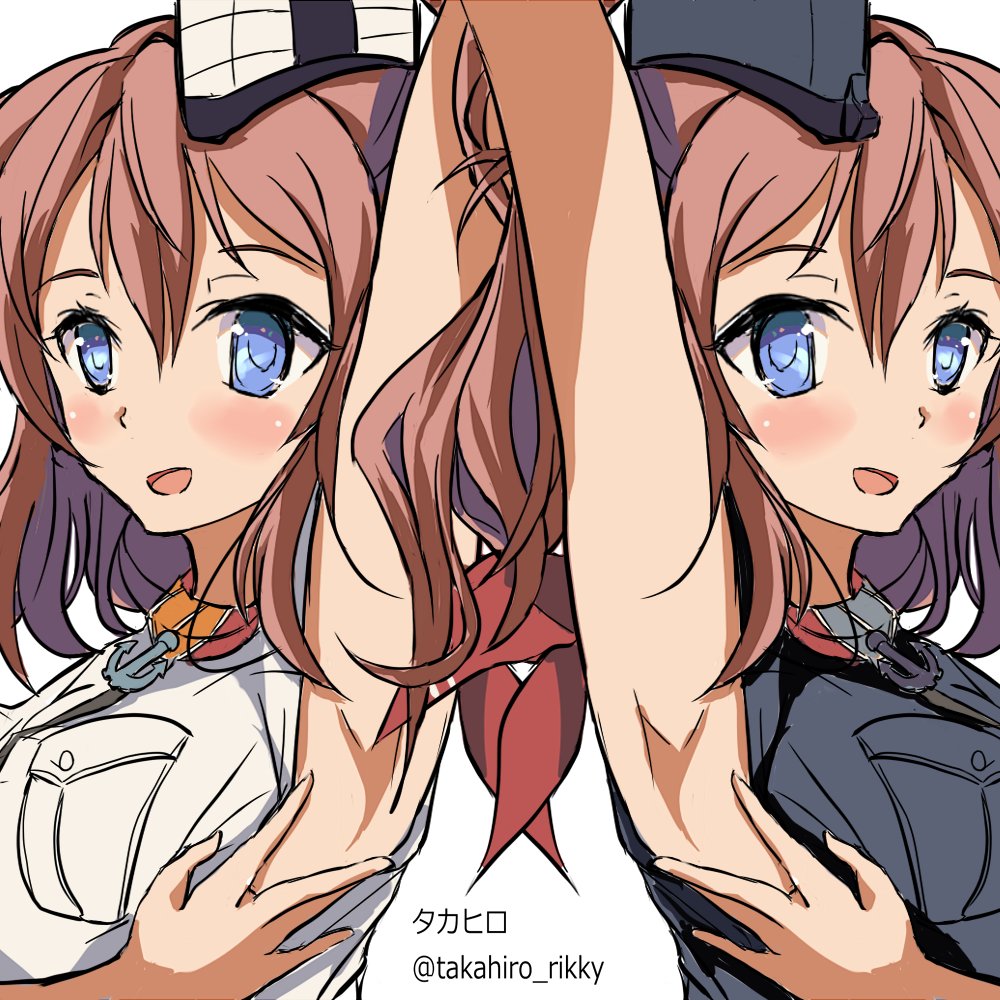 サラトガ(艦これ) 「いい匂いがするサラ姉♡ 」|タカヒロのイラスト