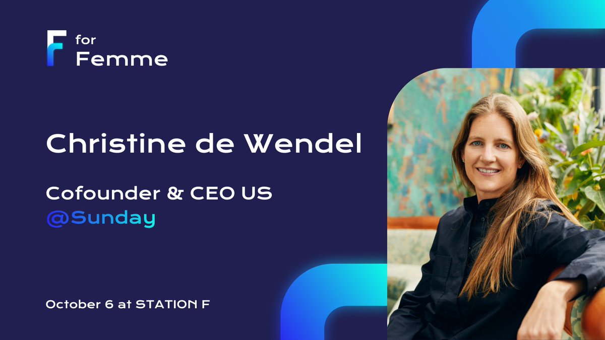 joinstationf's tweet image. 💰 Money will also be an important topic with women that are making a difference in the sector: @AlbizzatiAlice, Founding Partner at @Revaia_Cap (ex Gaia Capital Partners), Christine de Wendel, CEO US &amp;amp; Co-founder of @sundayapp_ &amp;amp; @MariaScettaT, Co-founder and CEO of @deltaBlock_