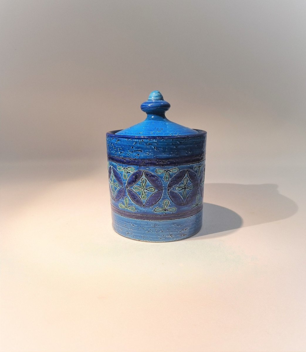 SWECOLL1's tweet photo. Vintage Bitossi Lidded Jar Rimini Blu Aldo Londo Italy 1960s 60s Italian Design https://t.co/LhM5KLaFq3 https://t.co/6GZOZfWNzz