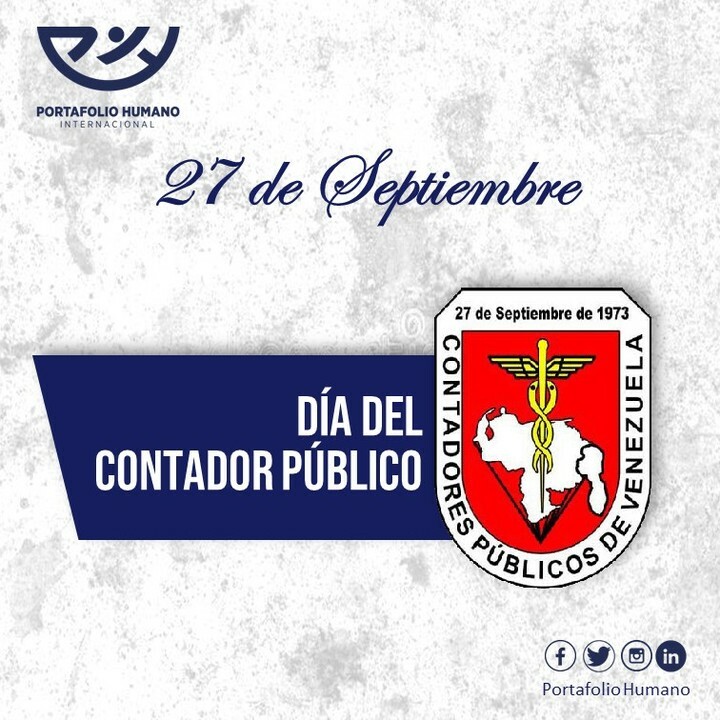 portafoliohuma's tweet photo. ¿Quién es el Contador de tu Organización? ¿Lo conoces? 
¿Sabes de la importancia de su Gestión?

Hoy 27 de Septiembre se celebra en nuestra Venezuela el Día del Contador Público y queremos compartir un extracto que nos pareció una excelente descripción del cargo:

"Tiene que… https://t.co/owVzUkCtKe