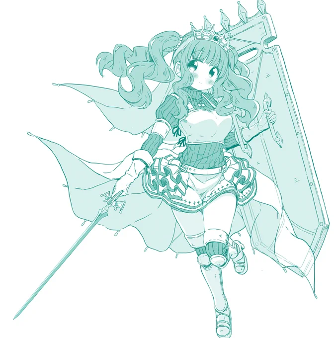 さなちゃん描くの楽しかったからもう一枚ラフ😌 