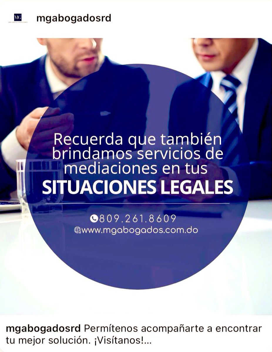 JuanYamilMusa's tweet photo. Buenos días ! Síguenos en IG en mgabogadosrd y en nuestra página web https://t.co/W3mqWuEGbD https://t.co/rJTpl00ZYt