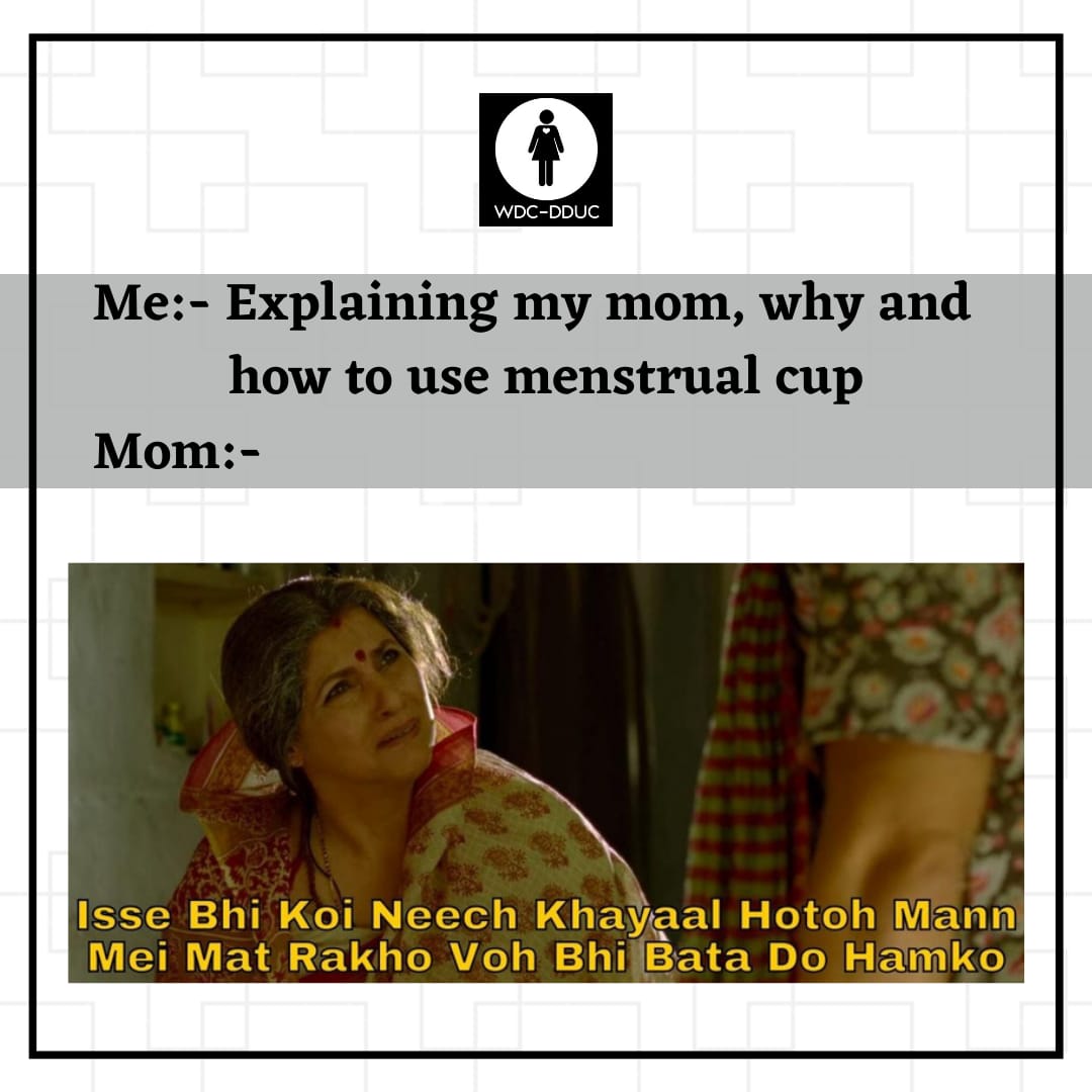 CellDduc's tweet photo. In an open minded society, people encourage the use of menstural cups as they are considered safe. It's your choice where you wanna live? Open minded place or stereotypical world? 
#meme #monday #MemeMonday #memesdaily @ektagandhi09 https://t.co/4emrW1ry5M