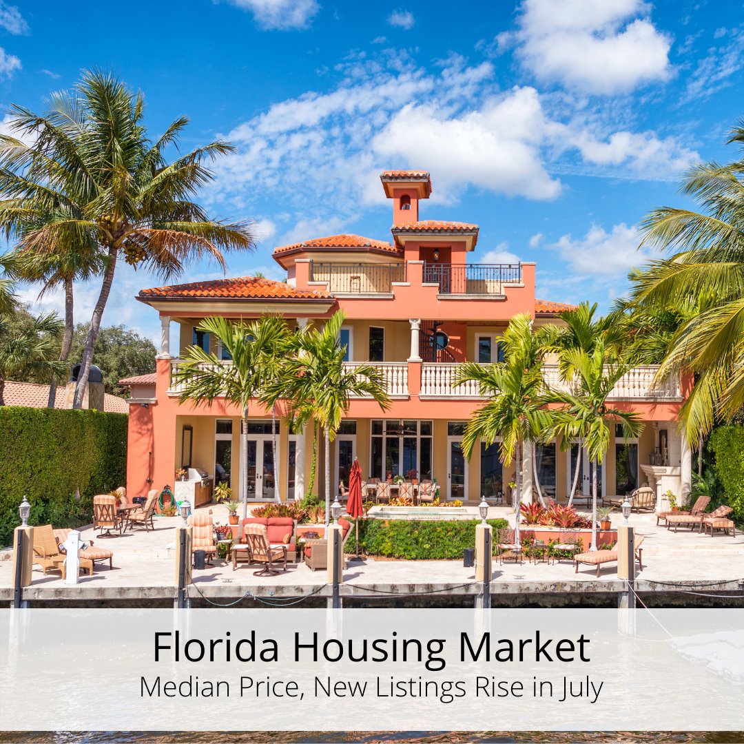 In July, Florida’s housing market reported higher median prices, more new listings and a rise in all-cash sales compared to a year ago, according to Florida Realtors® latest housing data.  CLICK HERE FOR THE FULL ARTICLE:  floridarealtors.org/news-media/new…