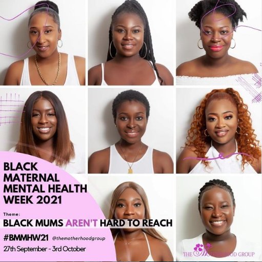 eviecanavan's tweet photo. Its Black Maternal Mental Health Awareness Week,  coordinated by our @PMHPUK members @MotherhoodGroup . #BMMHW21 will highlight disparities, providing resources, and #BreakingBarriers in maternal mental health for Black Mothers. https://t.co/6CxJEEAfrs