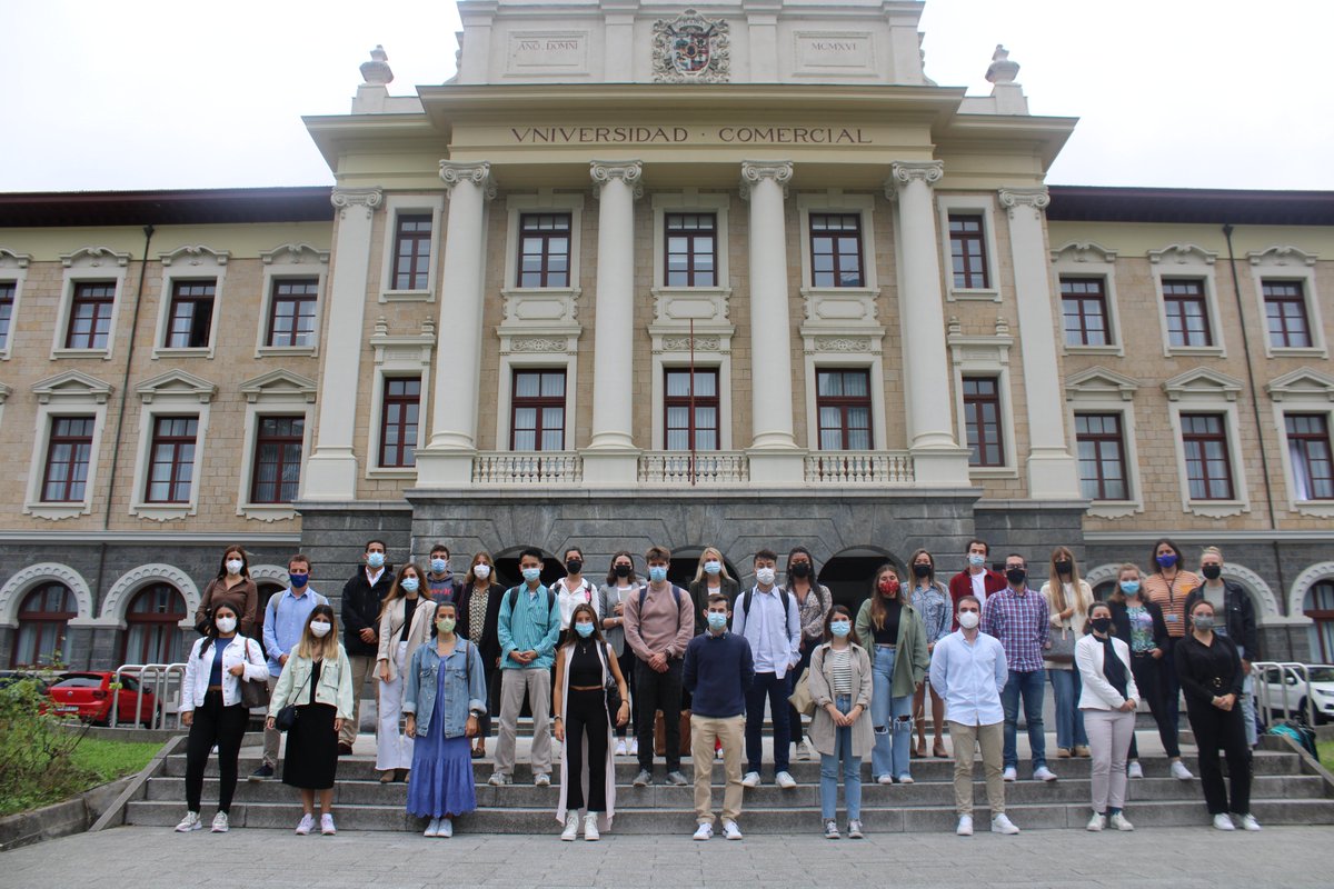 deustoDBS's tweet photo. Today is the first day for the 31 participants who form part of the new edition of the EIBM Master's programme. They will learn new skills, strengthen their language skills and live in 3 European cities (#Bilbao, #Nantes, and #Bradford).

Welcome to @deusto ! https://t.co/3rdAceATgy