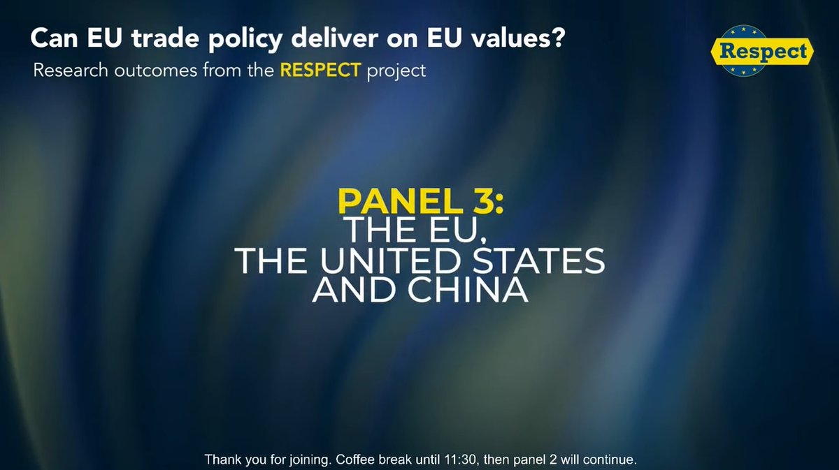 EUI_GlobGovProg's tweet photo. Join us for the last panel of the #RESPECTprojectEU conference on non-trade objectives in external cooperation and #trade with:
⭐️Jacques Pelkmans, @CEPS_thinktank 
⭐️Maria Martin-Prat,@Trade_EU
⭐️@berndlange
⭐️Dirk De Bièvre
⭐️@milugrad
Watch live📺https://t.co/6poxjagufj https://t.co/nVnYucHCp2
