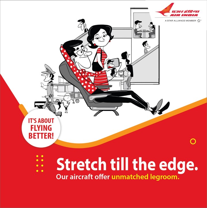 airindia's tweet photo. #FlyAI: You will feel at home with every flight as our seating and legroom are sure to delight you beyond words. #AICares #MoreLegroom https://t.co/1Uq9ndsxDL