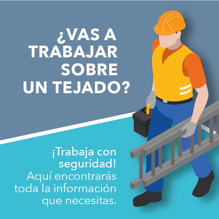 siprevex's tweet photo. Campaña Trabajos en Cubiertas
La Dirección General de Trabajo colabora con el Instituto Nacional de Seguridad y Salud en el Trabajo en la campaña de prevención #LoImportanteEsBajarConVida

Más información: https://t.co/z28oSnorxl https://t.co/WwQyIJq3RN